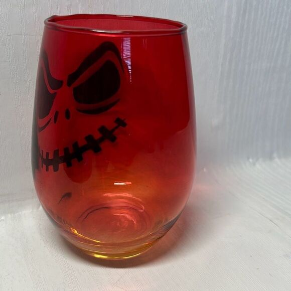 Halloween Jack-O-Lantern Glass Tumbler Stemless Wine Glasses - Picture 2 of 5